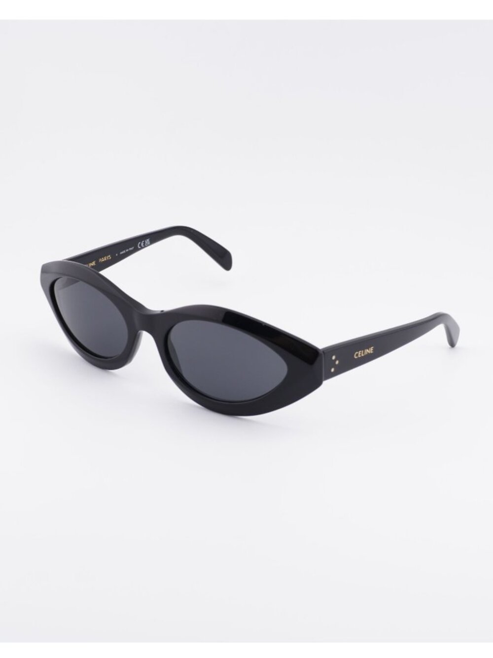 Celine CL40311I 01A Sunglasses Black Cat Eye Frame, Grey Lenses